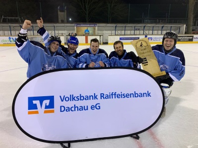 Eisfussball Siegerteam VR Bank Dachau